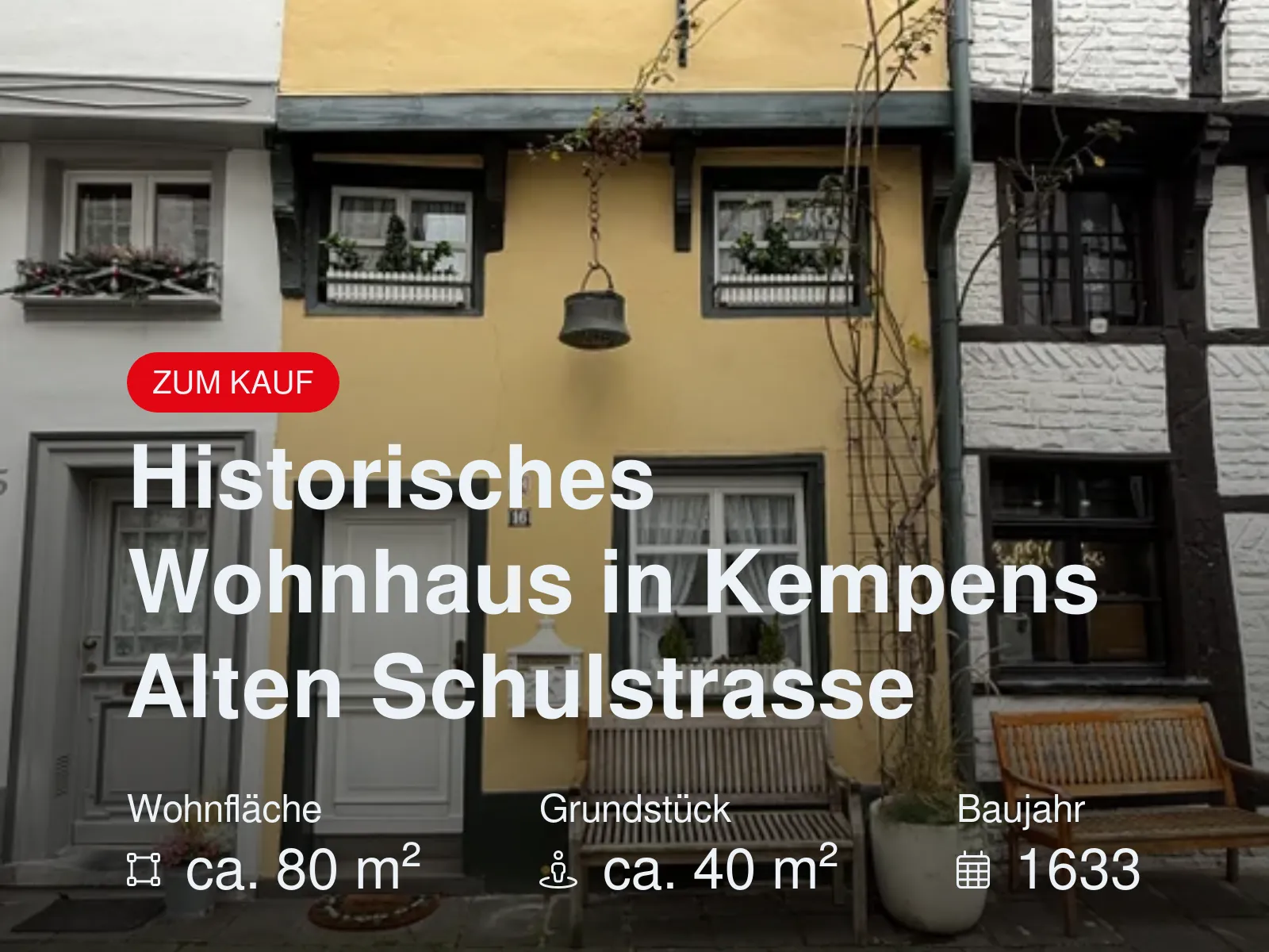 Neu im Angebot: Historisches Wohnhaus in Kempens Alten Schulstrasse