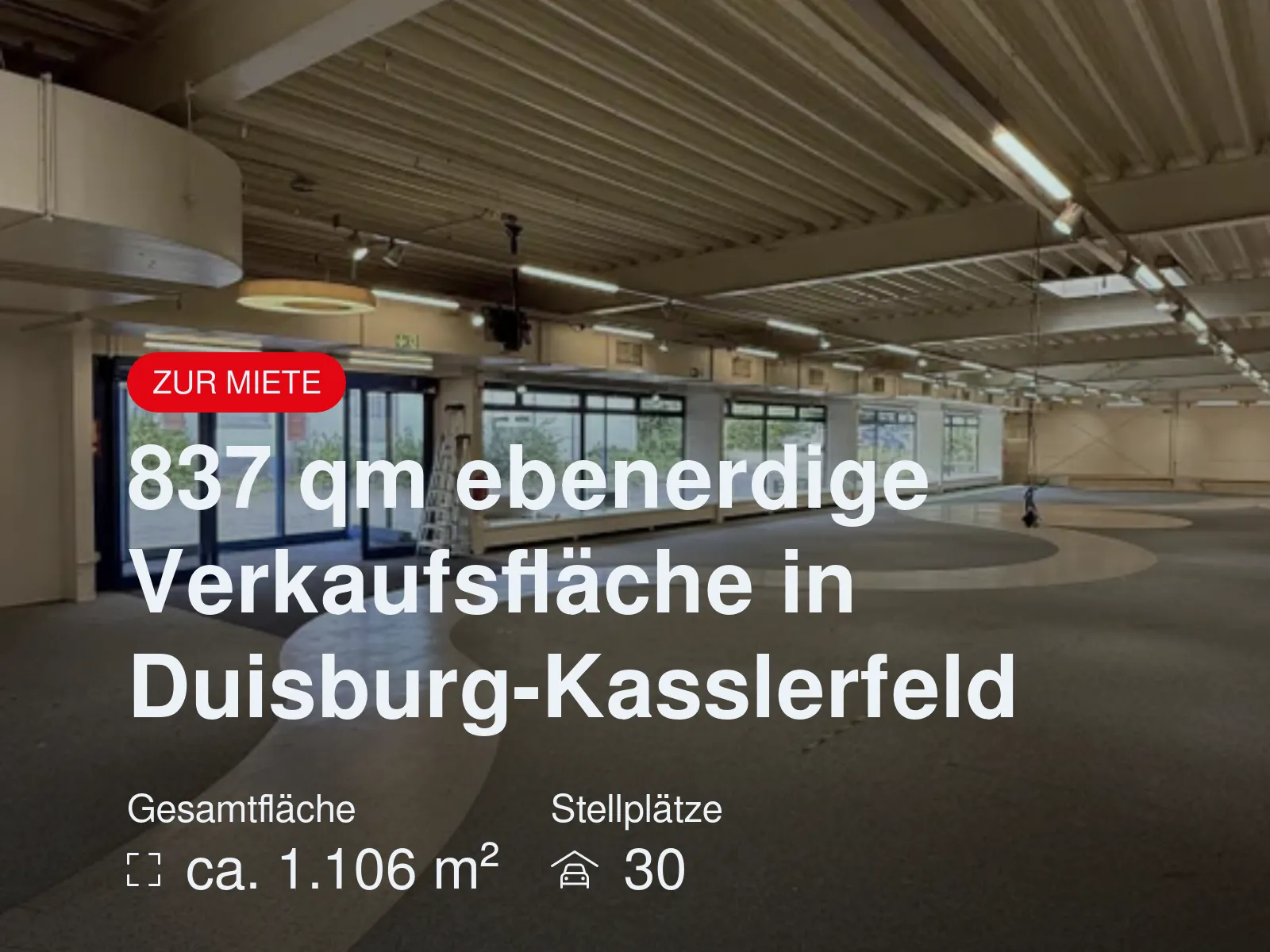Neu im Angebot: 837 qm ebenerdige Verkaufsfläche in Duisburg-Kasslerfeld