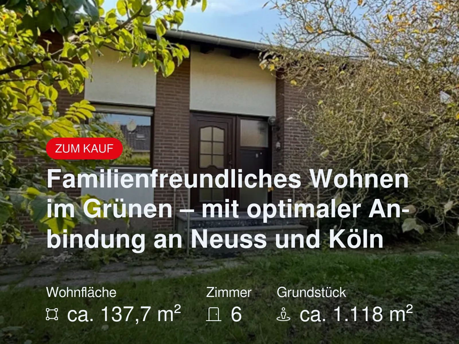 Neu im Angebot: Familienfreundliches Wohnen im Grünen – mit optimaler Anbindung an Neuss und Köln